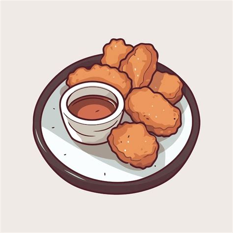 Premium Vector Chicken Nugget Vector Illustration