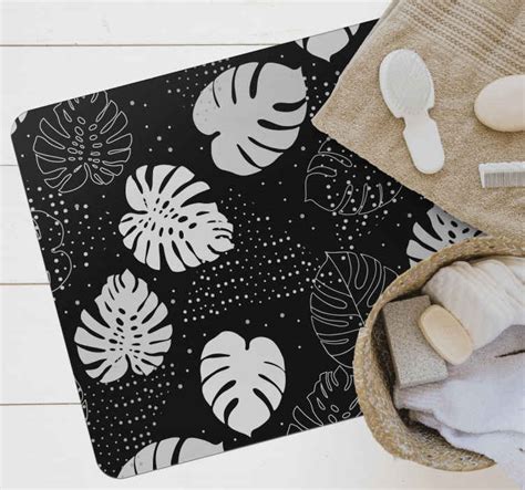 Tapis Vinyle Plantes Botanique Monochrome