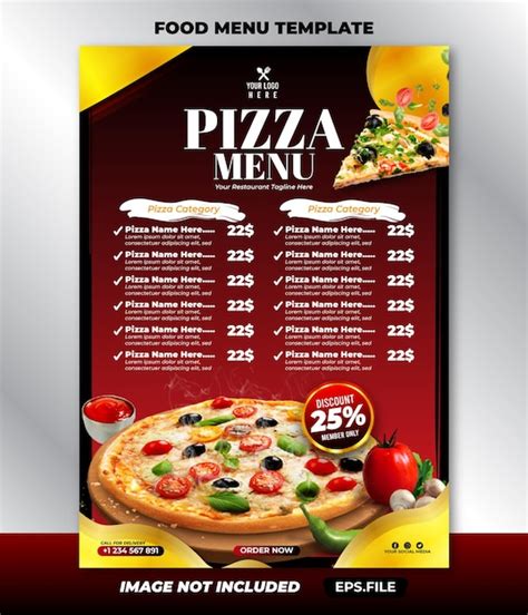 Premium Vector Beautiful Food Menu Design Template Pizza Restaurant