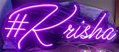 Purple LED Neon Letter Sign Board, For Advertising, 30 V at Rs 950/sq ...