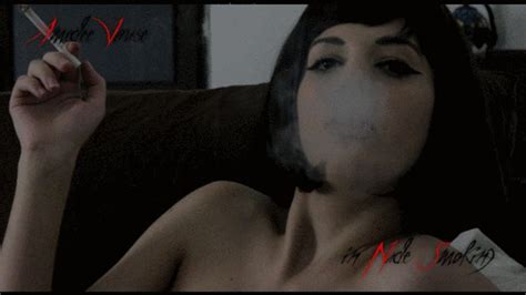 Nude Smoking Mobile Version A Dark Gloomy Atmosphere A Beautiful Girl Smoking A
