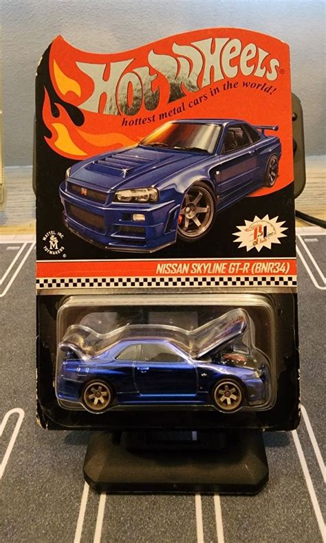 Hot Wheels Nissan Skyline GTR BNR R Blue RLC Hobbies Toys Toys Games On Carousell