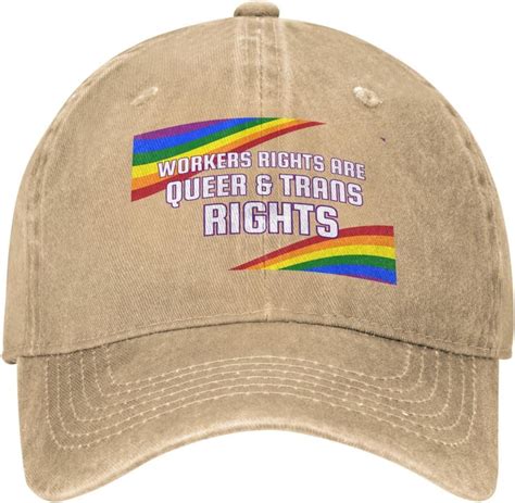 Workers Rights Are Trans And Queer Rights Hat Rainbow Lgbt Rights Pride Gay Trucker Hat Dad
