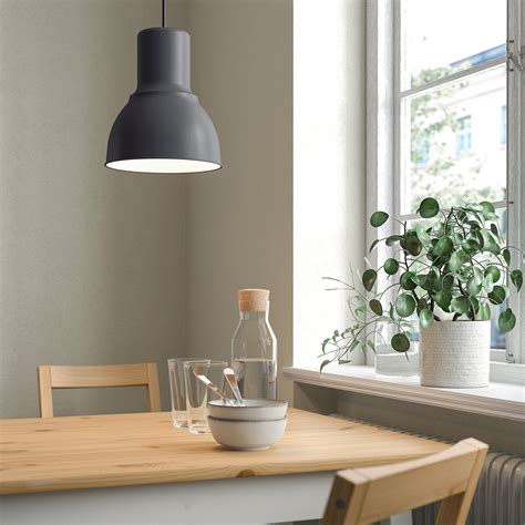 HEKTAR pendant lamp dark grey 22 cm | IKEA Latvija
