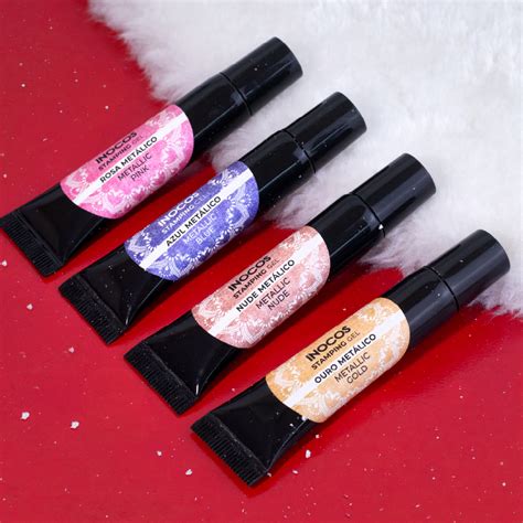 Stamping Gel INOCOS Nude Metálico INOCOS Cosmetics Loja Oficial