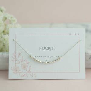 Fuck You Necklace Morse Code Necklace Fuck It Fuck Off Profanity Jewelry Curse Word Jewelry