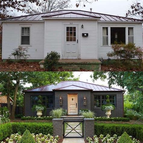 10 Inspiring Before And After Exterior Makeovers Exterior Brick Exterior Remodel House Exterior