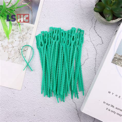 Lshc 50pcs Garden Cable Ties Plant Support Shrubs Fastener Reusable