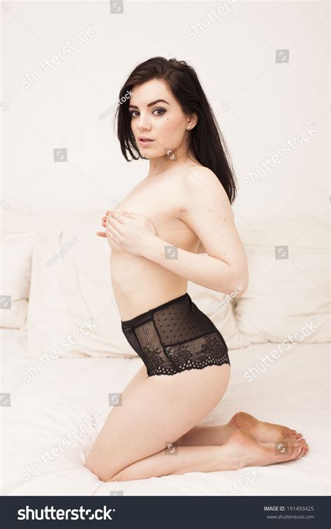 Sexy Topless Brunette Woman Elegant Classic Stock Photo Shutterstock