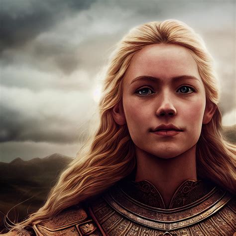 Middle Earth Female Warrior Inspired By Eowyn Digital Art By Aj