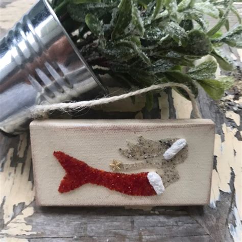 Santa Mermaid Mermaid Santa Christmas Mermaid Christmas Etsy
