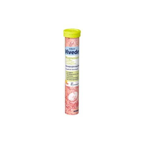 elkos VIVEDE Magnesium Brause Tabletten 17 Stück 102 g - Lebensmittel