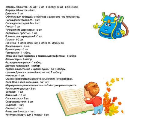 Список канцелярии и других предметов в школу для 5 класса » школа ...