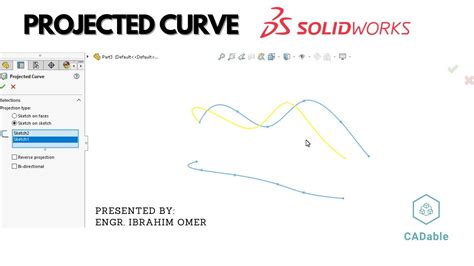 Modeling Project Curve In Solidworks Project Curve Solidworks 3d Curve Solidworks Cadable