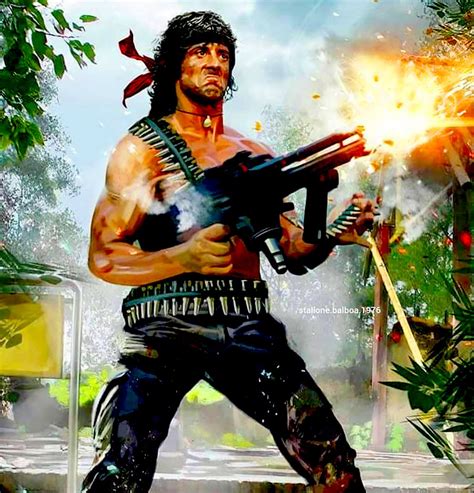 Rambo Shooting Machine Gun Top Defense Systems