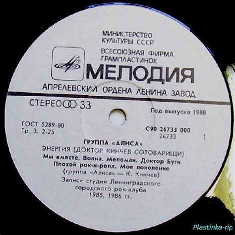 Алиса - Энергия 1988