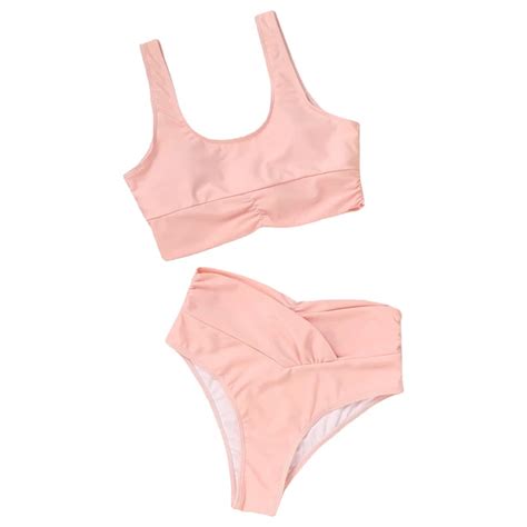 BIKINI SET PADDED Wide Shoulder Straps Sexy Push Up Swimming Suit