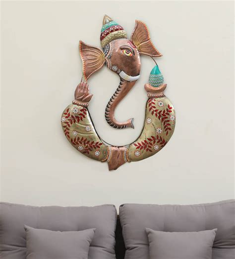 Buy Multicolour Hand Painted Ganesha Wall Art At 12 OFF By Padmavati