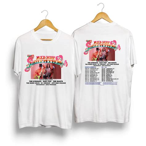 Red Hot Tshirt Chili Peppers Tour Tour Concert Graphic Double Sided Shirt Sold By