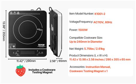 Portable Induction Cooktop W Countertop Burner Temp Levels Hot Plate Vevor Us