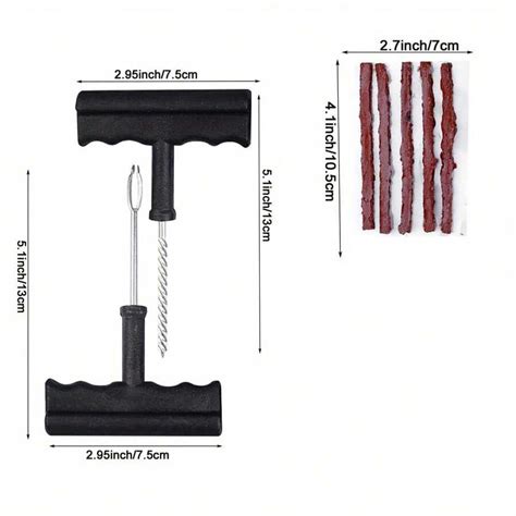 7pcs Universal Tire Plug Kit Tire Repair Kit With Plugs, Fix A Flat ...