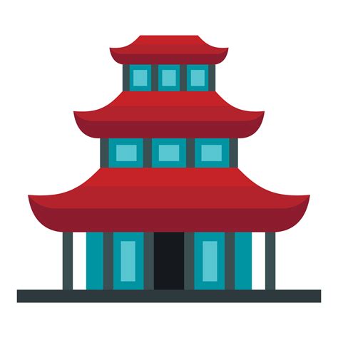 Buddhist Temple Icon Flat Style 14650082 Vector Art At Vecteezy