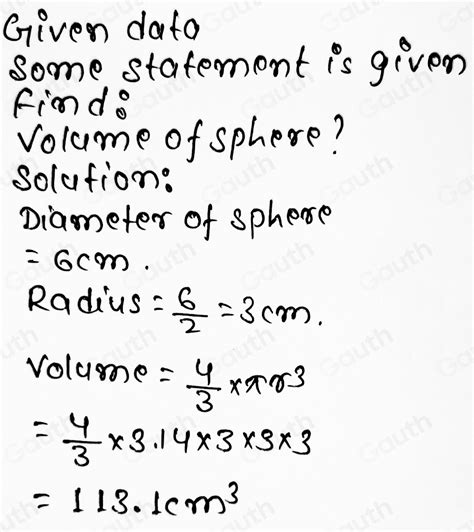 Solved Pris 28 Find The Volume Of A Sphere Inscribed In A Regular