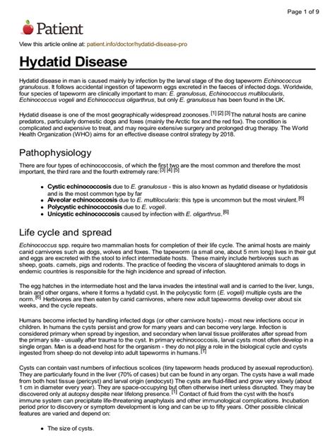 Hydatid Disease | PDF | Diseases And Disorders | Health Sciences