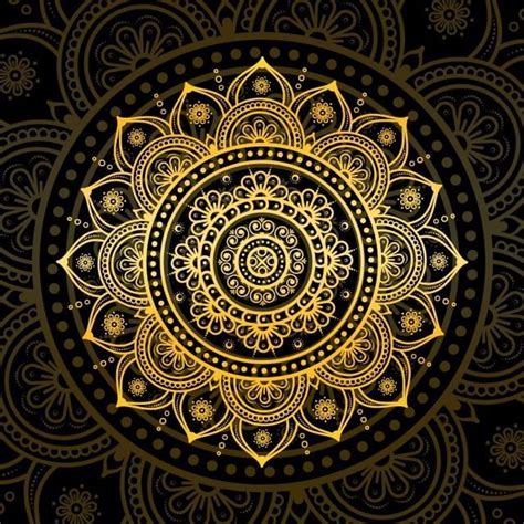 Luxury Elegant Golden Mandala Design Free Png