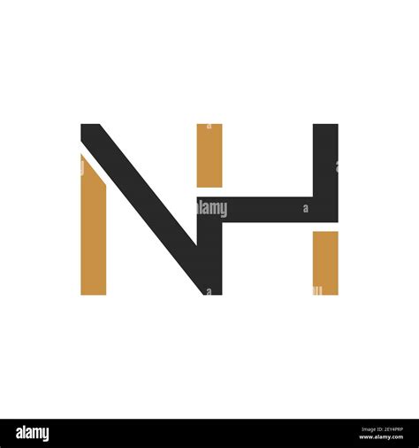 Initial Nh Letter Logo Vector Template Design Linked Letter Hn Logo