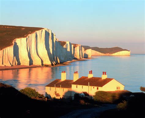 Seven Sisters Chalk Cliffs Photograph by Martin Bond/science Photo ...