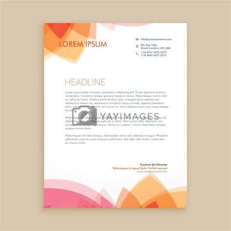 Royalty Free Vector Modern Professional Letterhead Template Design By