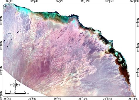 False Color Composite Fcc Image Of Landsat 8 Oli Bands 7 5 3 In Rgb