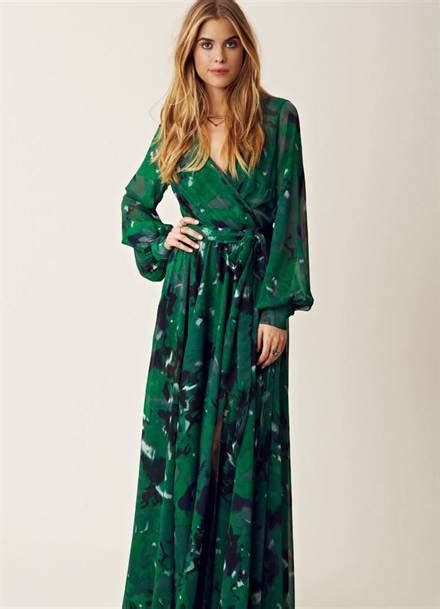 Платье-халат: фото и описание изделия с запахом в пол