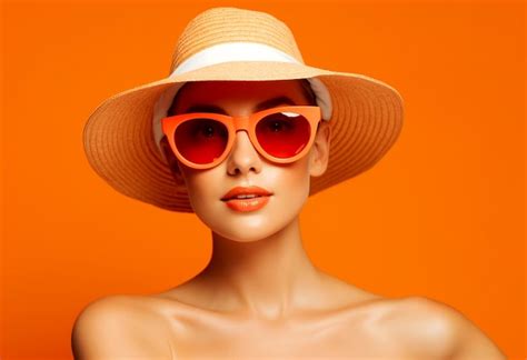 Premium Ai Image Beach Woman In Sun Hat On Vacation