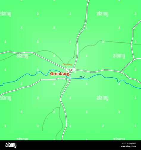 map  orenburg city  russia stock photo alamy