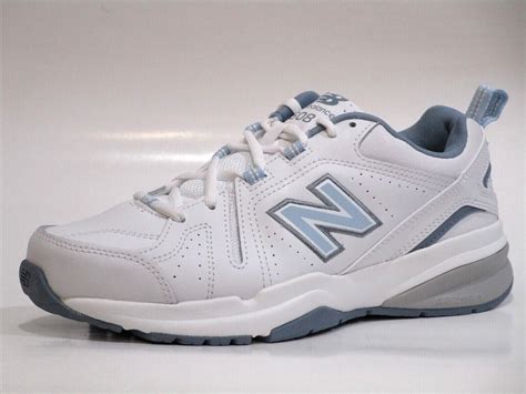 New Balance Womens 608 V5 Casual Comfort Cross Trainer Shoes Whitelight Blue Ebay