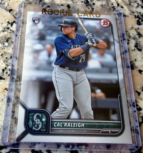 Cal Raleigh Bowman Rookie Card Rc Logo Mariners Grand Slam Walk