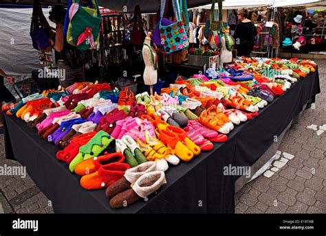 Hobart Australia The Salamanca Market In Hobart Tasmania Stock Photo