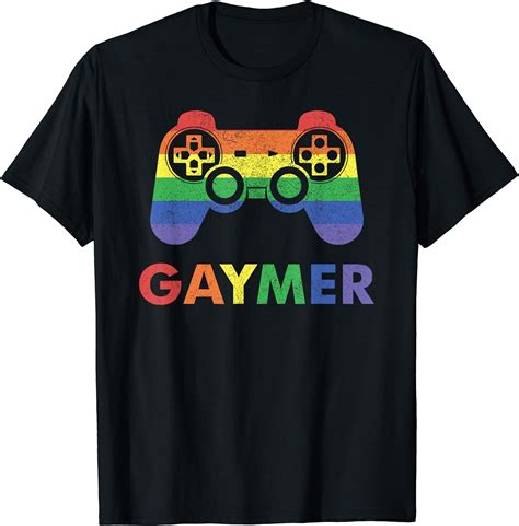 Gaymer Gay Pride Rainbow Gamer Gaming LGBTQ T Shirt Walmart