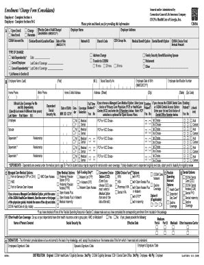 Fillable Online GA Consolidated Enrollment Form Fax Email Print PdfFiller