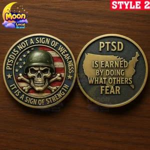 FUCK PTSD Challenge Coin MoonLocalBrand