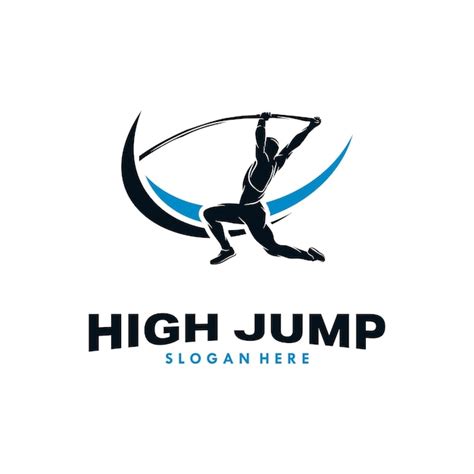 Premium Vector High Jump Vector Logo Design Template