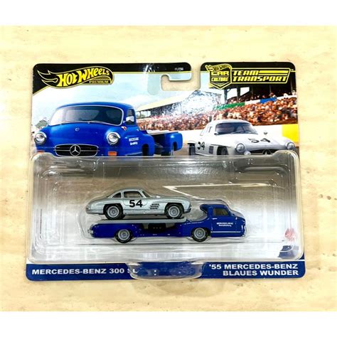 Hot Wheels Team Transport Mercedes Benz Sl Mercedes Benz Blaues Wunder Shopee Malaysia