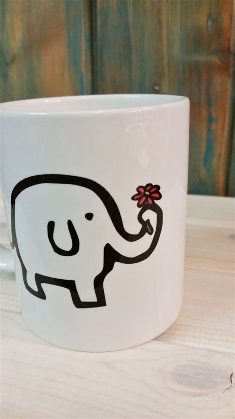Elephant Coffee Mug Elephant Mug Unique Mug Cute Mug Etsy