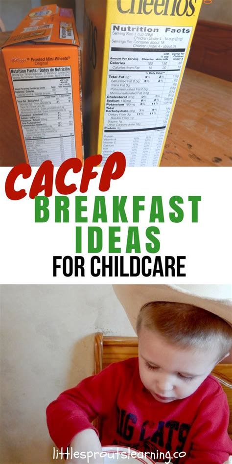 Cacfp Breakfast Ideas For Childcare Menus Daycare Meals Great