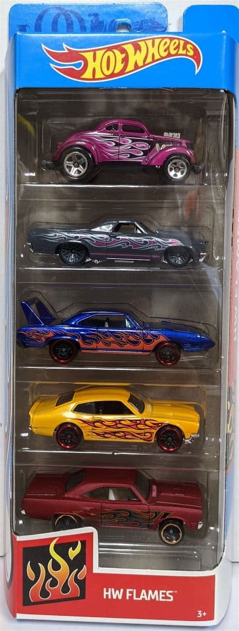 Mattel Hot Wheel Flames Car And Truck Play Vehicles Metal Plastic Multicolor Count Walmart