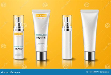 Realistic Tube With Sunscreen Cream Stock Vector Illustration Of