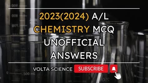 2023 2024 A L Chemistry MCQ Most Accurate Answers YouTube