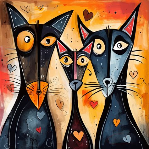cartoon valentine cat art  stock photo public domain pictures